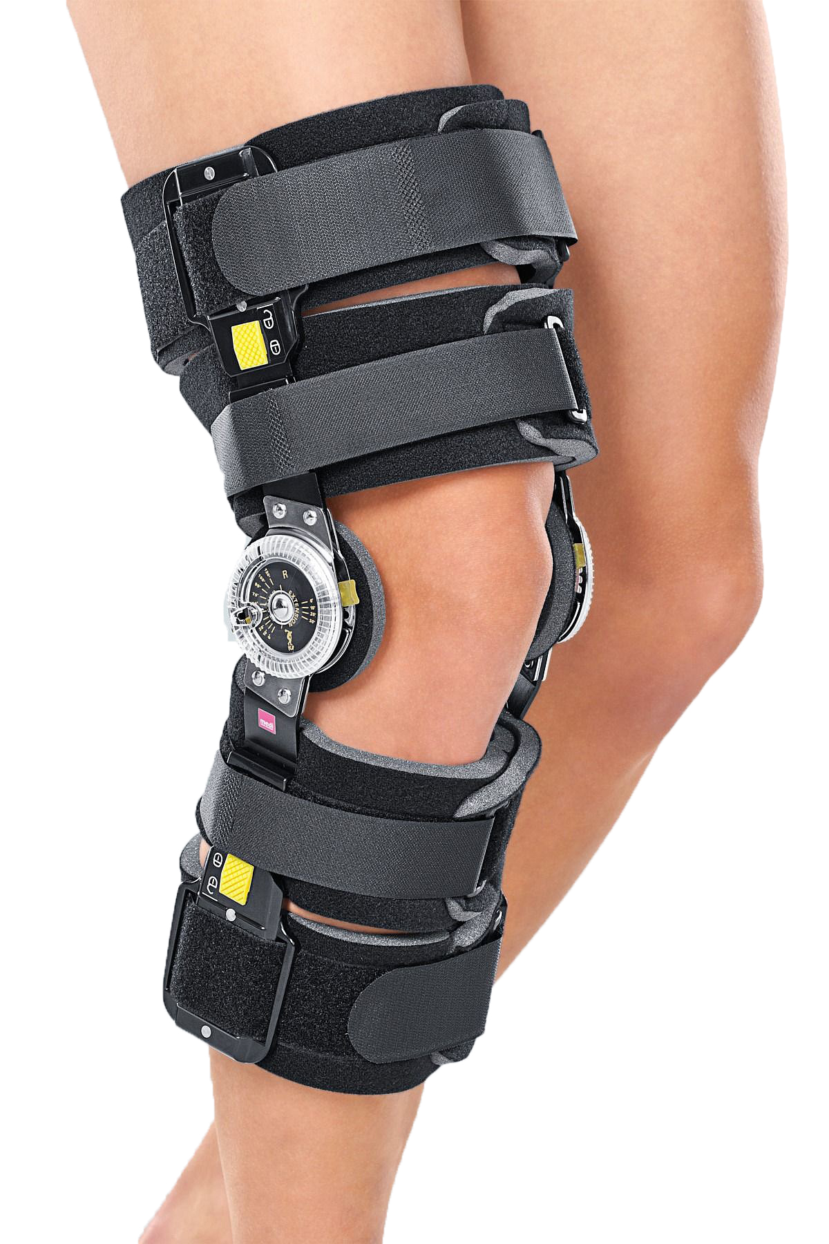 Orteză de genunchi fixă-mobilă, protect rom telescopic