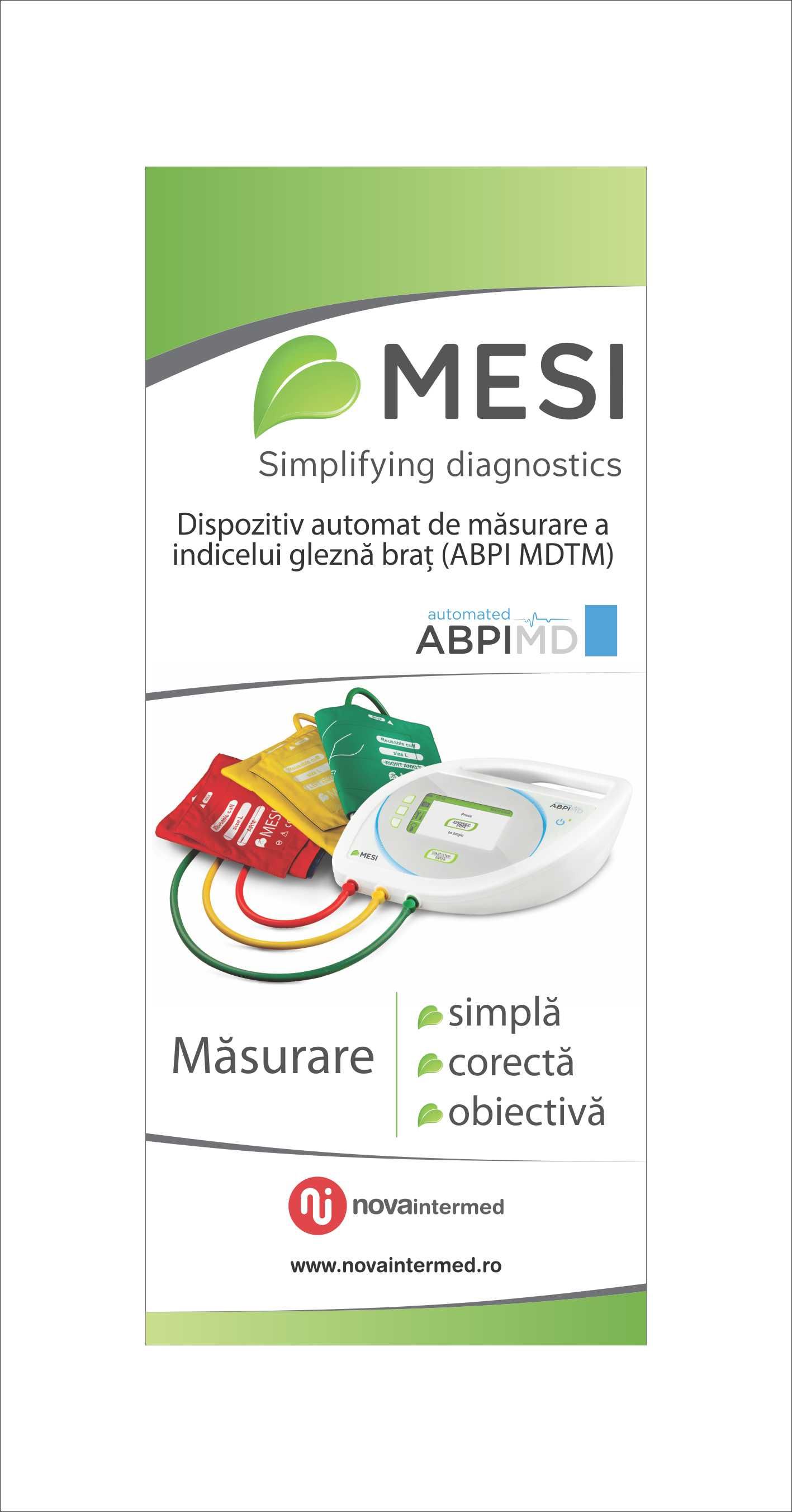 Dispozitiv automat de masurare a indicelui glezna-brat (ABPI MESI)