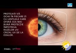 Crizal UV, lentilele de ochelari cu cel mai performant factor de protectie UV din lume, sunt disponibile si in Romania