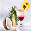 Cocktail spumant de fructe tropicale