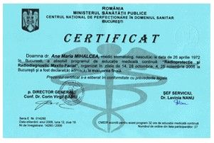 Lyrdent, Certificat