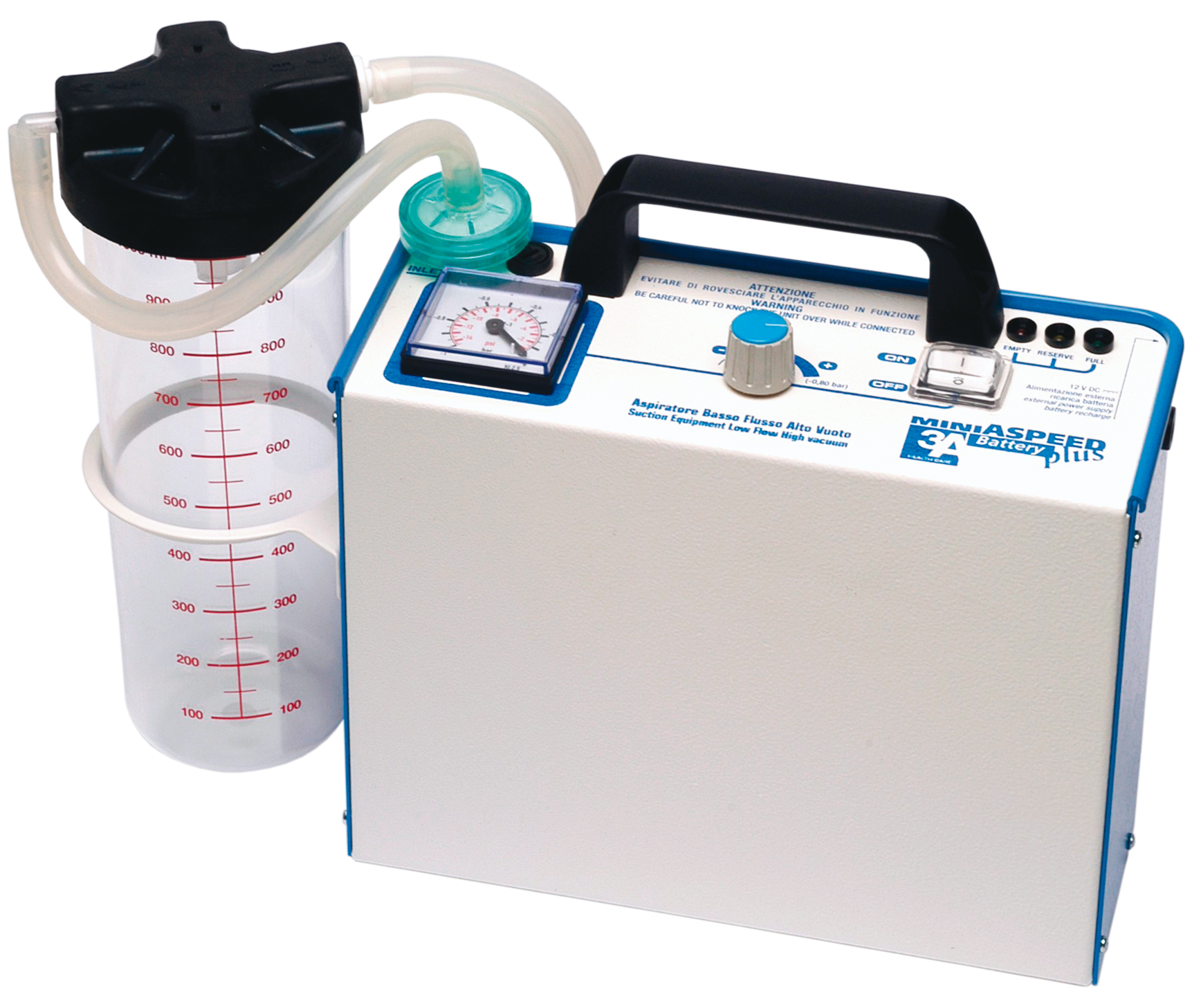 Aspirator chirurgical/de secretii cu acumulatori  miniaspeed baterry evo (italia)