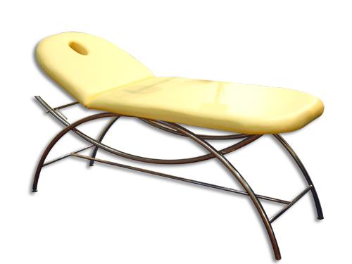 Masa masaj cadru complet din inox, forma arcuita, deosebita, tapiserie piele ecologica