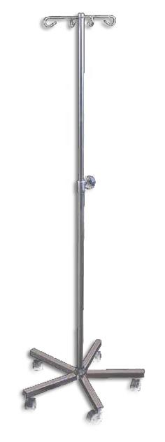 STATIV PERFUZII INOX, ROTI PENTRU DEPLASARE