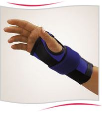 Orteza pentru incheietura mainii cu atela de aluminiu si curea.