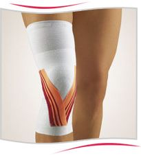 Orteza Fillawant pentru genunchi cu benzi de stabilizare si inel perirotulian din silicon