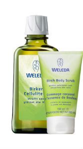 Set anticelulitic mesteacan - perie masaj & borseta cadou weleda- remedii online