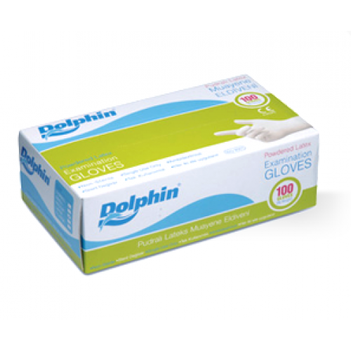 Manusi de examinare din LATEX pudrate - cutie 100 buc