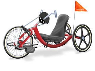 Bicicleta pentru pedalare cu mainile