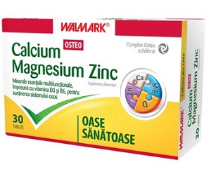 Calcium Magnesium Zinc Osteo, 30 tablete, Walmark