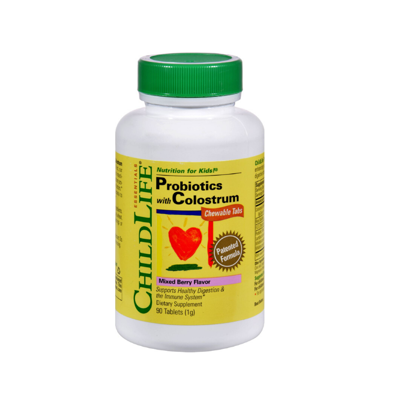 Colostrum with Probiotics ChildLife Chewable, 90 tablete, Secom