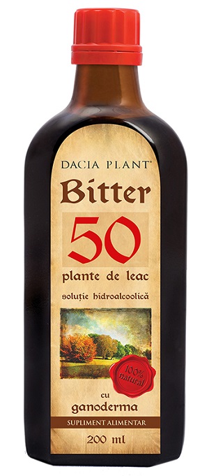 Bitter 50 cu ganoderma 200 ml, Dacia Plant 