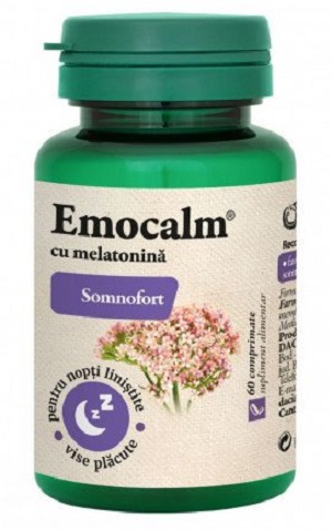 Emocalm cu melatonina, 60 comprimate, Dacia Plant