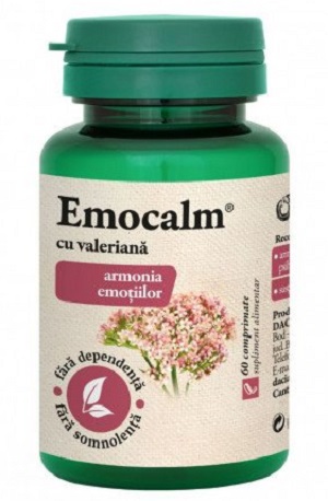 Emocalm cu valeriana 60 comprimate, Dacia Plant 