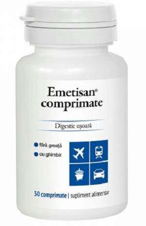 Emetisan cu ghimbir, 30 comprimate, Dacia Plant