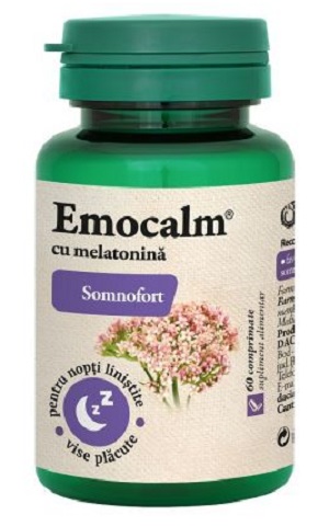 Emocalm cu Melatonina Somnofort, 60 comprimate, Dacia Plant