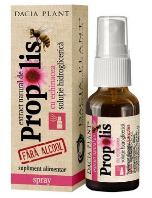 Extract natural de propolis cu echinacea spray, 20 ml, Dacia Plant