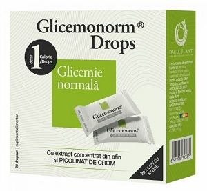Glicemonorm Drops, 20 bucati, Dacia Plant