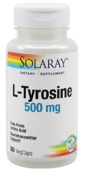 L-Tyrosine 500mg Solaray, 50 capsule, Secom