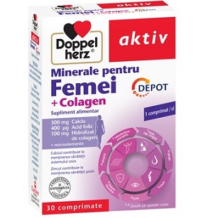 Minerale pentru Femei + Colagen Depot, 30 comprimate, Doppelherz