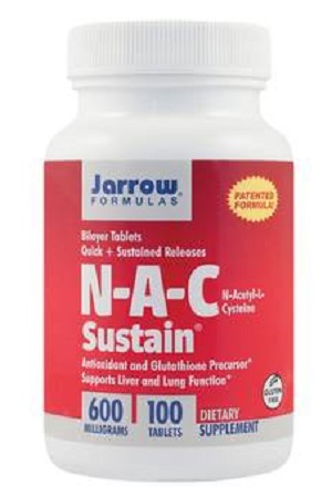 N-A-C Sustain 600mg Jarrow Formulas, 100 tablete, Secom