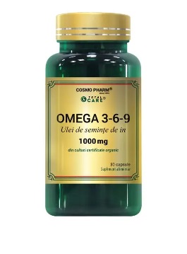 Omega 3-6-9 cu ulei seminte de in 1000mg, 30 capsule, Cosmopharm
