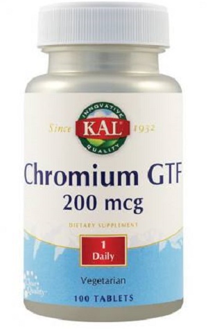 Chromium GTF 200mg, 100 tablete vegetale, Secom 