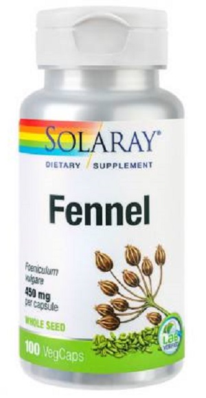 Fennel (Fenicul) 450mg, 100 capsule vegetale, Secom 