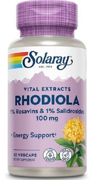 Super Rhodiola 500mg Solaray, 30 capsule, Secom