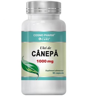 Ulei de canepa, 1000 mg, 90 capsule, Cosmopharm