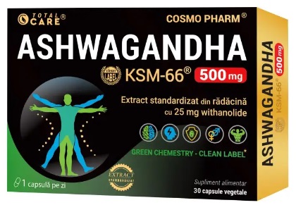 Ashwagandha KSM-66, 30 capsule, Cosmopharm