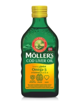 The Original MOLLER’s Cod Liver Oil Omega-3 lamaie, 250 ml, Orkla Health