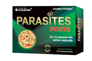 Parasites Forte Total Cleanse, 30 comprimate, Cosmopharm