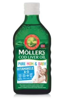 The Original MOLLER’s Cod Liver Oil Pure Mom & Baby, 250 ml, Orkla Health