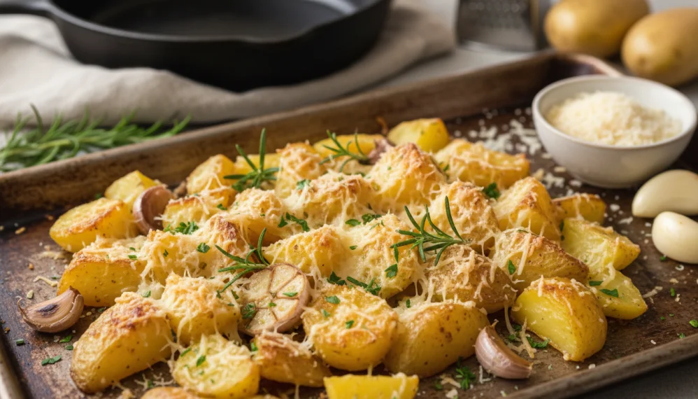 Cartofi la cuptor cu parmezan