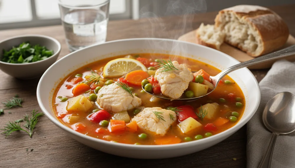 Ciorba de peste cu legume