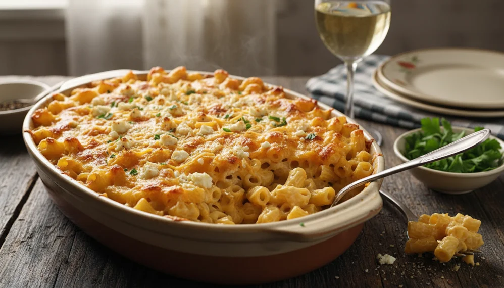 Macaroane cu doua feluri de branza