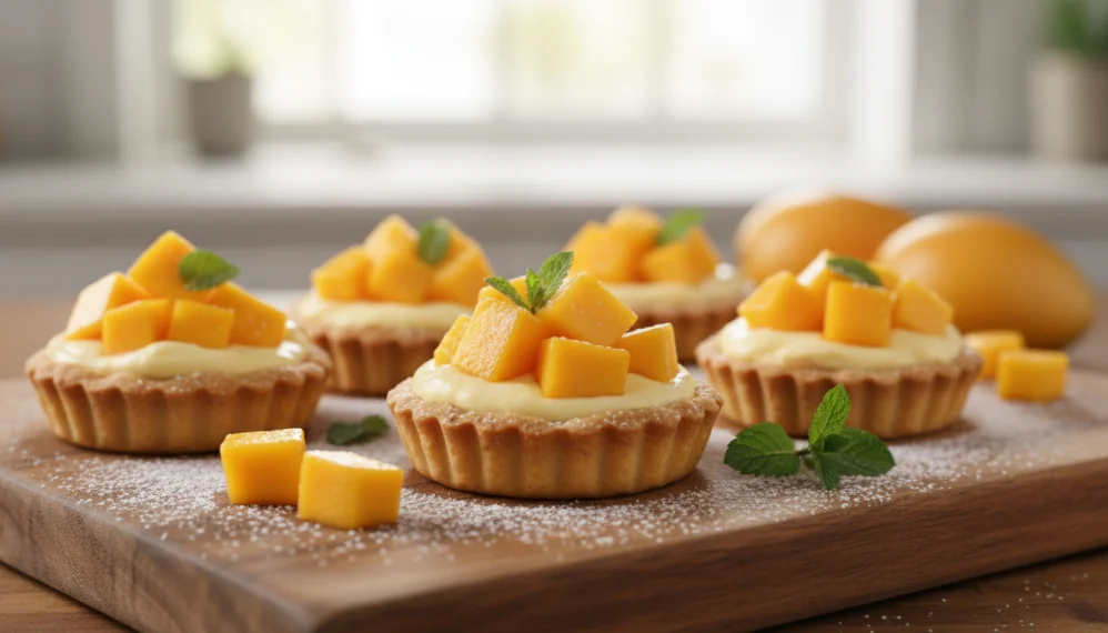 Minitarte cu mango