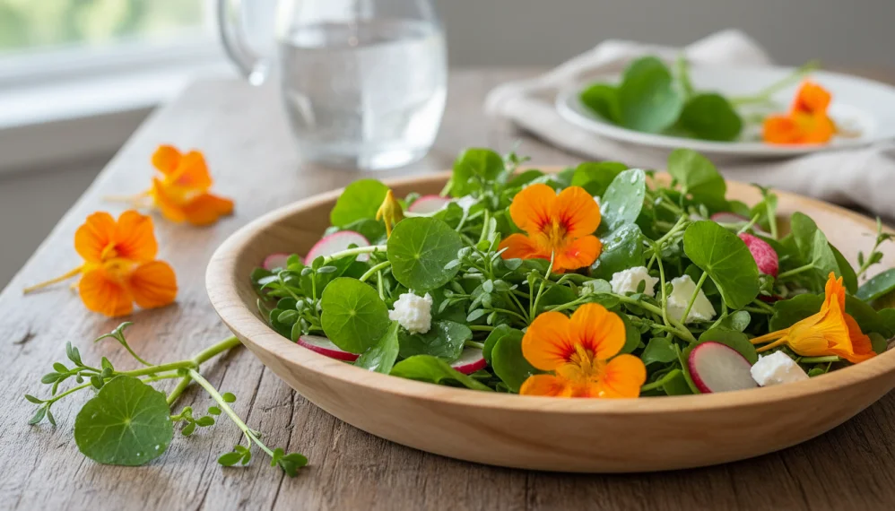 Salata cu nasturei (Nasturtium officinale)