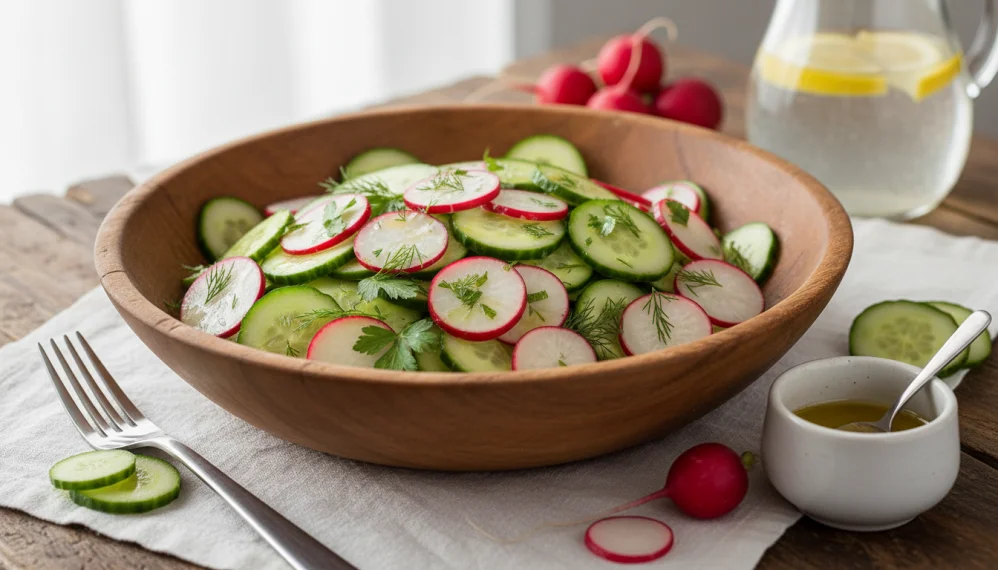 Salata cu ridichi si castraveti