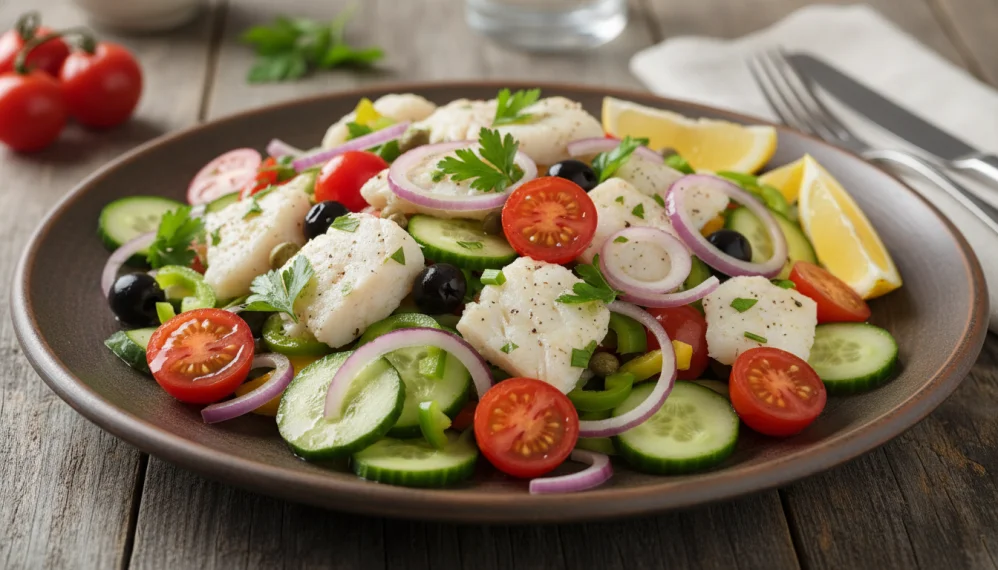 Salata de legume cu peste