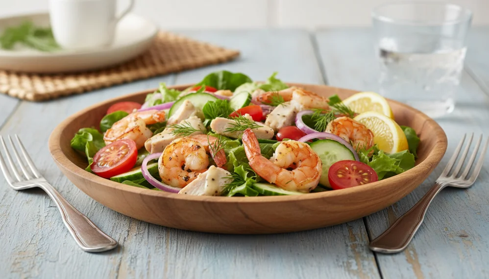 Salata de pui cu creveti