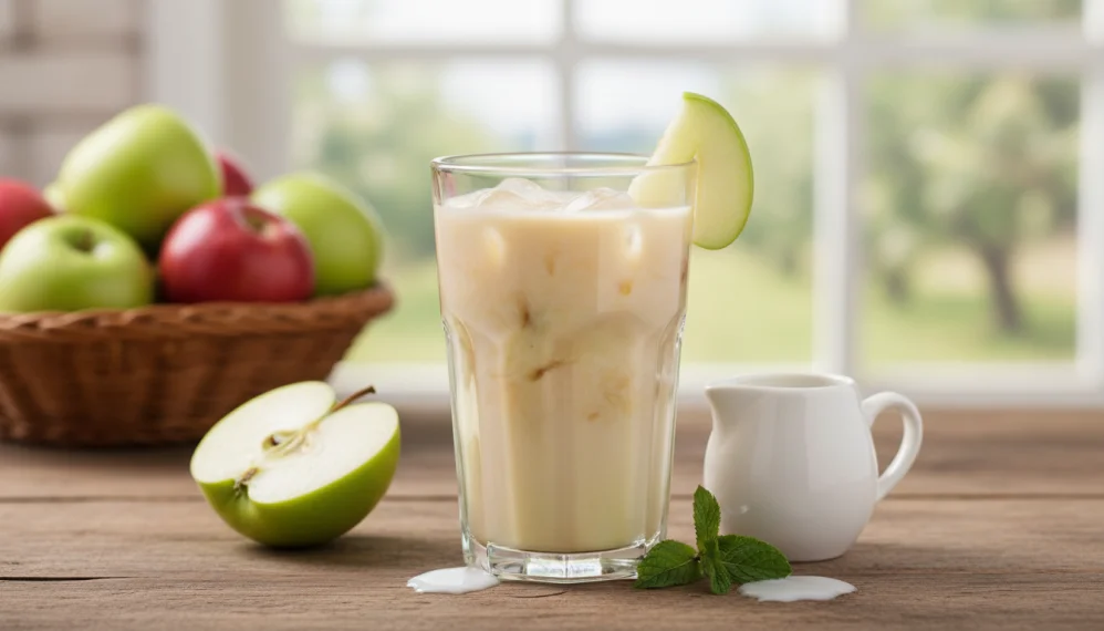 Suc de mere cu lapte