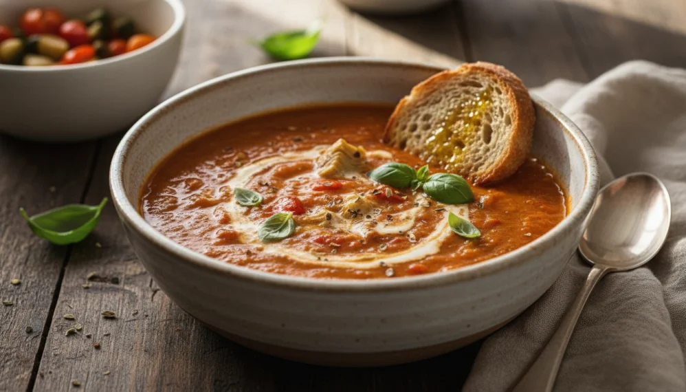 Supa crema de rosii si anghinare