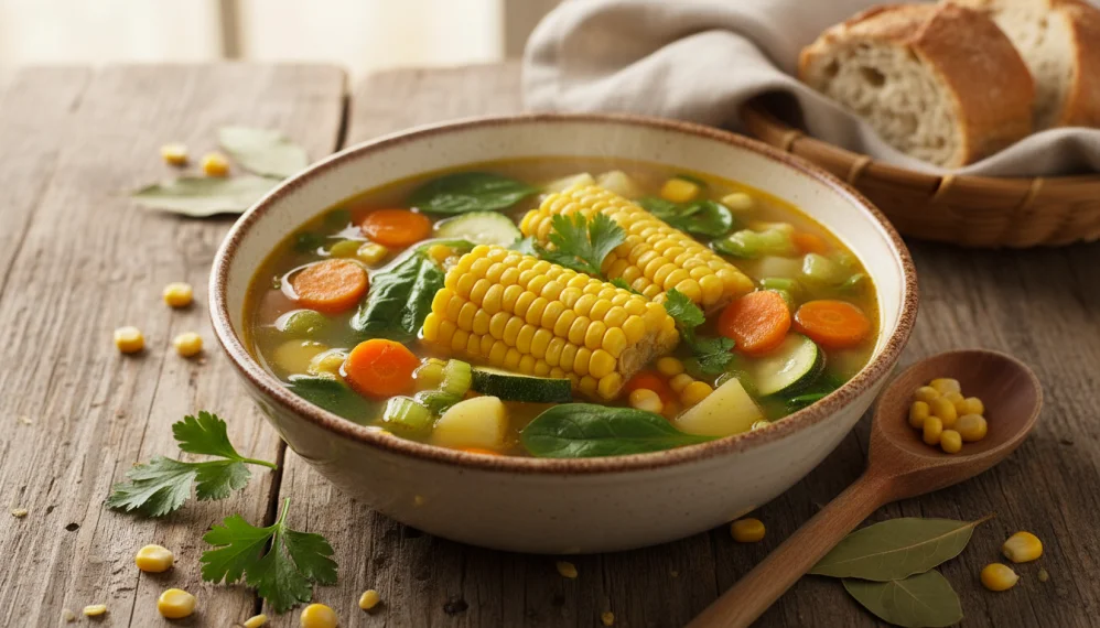 Supa de legume cu porumb