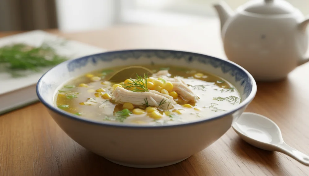 Supa usoara de pui si porumb