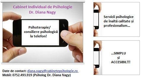 Psihoterapie/consiliere psihologica la telefon