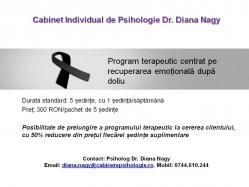Program terapeutic centrat pe recuperarea emotionala dupa doliu