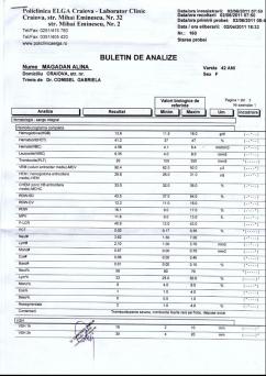 rrezultatul hemoleucogramei